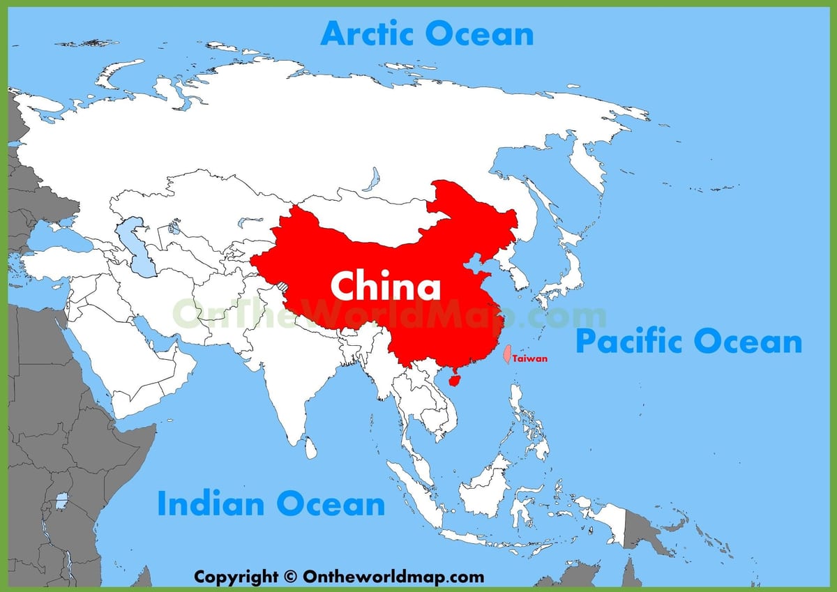 China ásia mapa