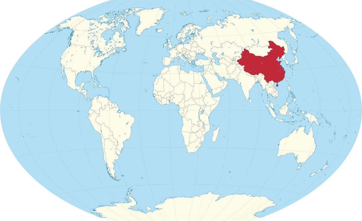 A China no mapa