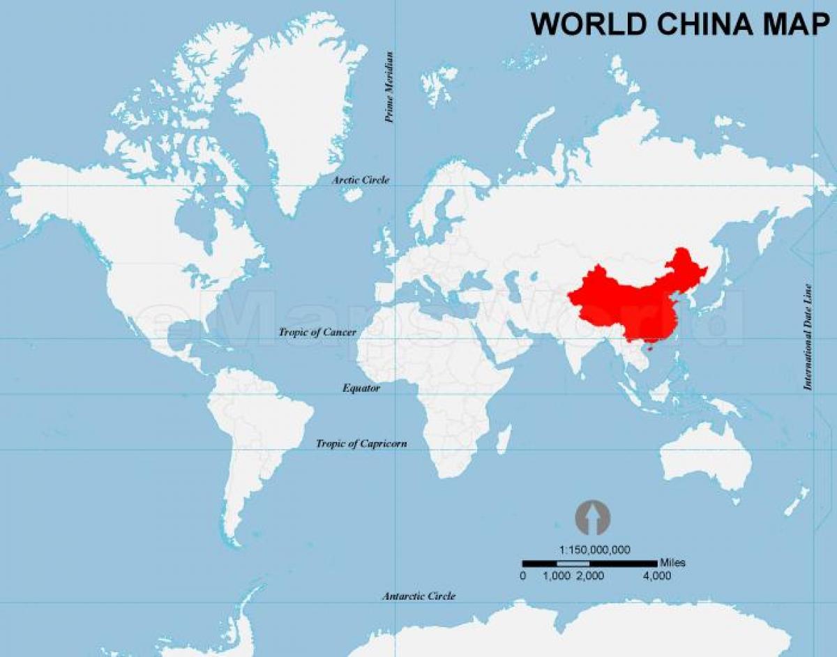 A China no mapa