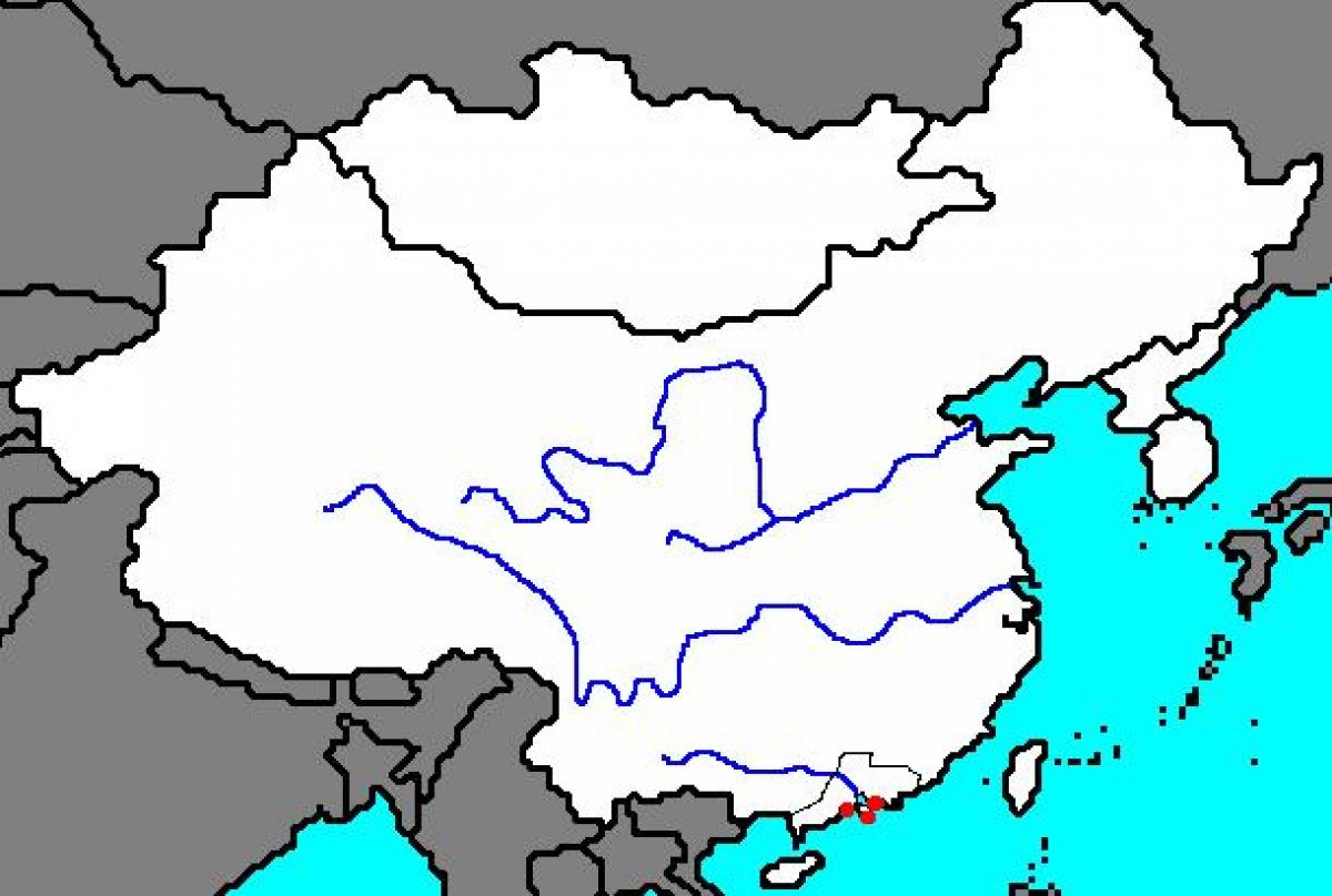 mapa em branco da China antiga