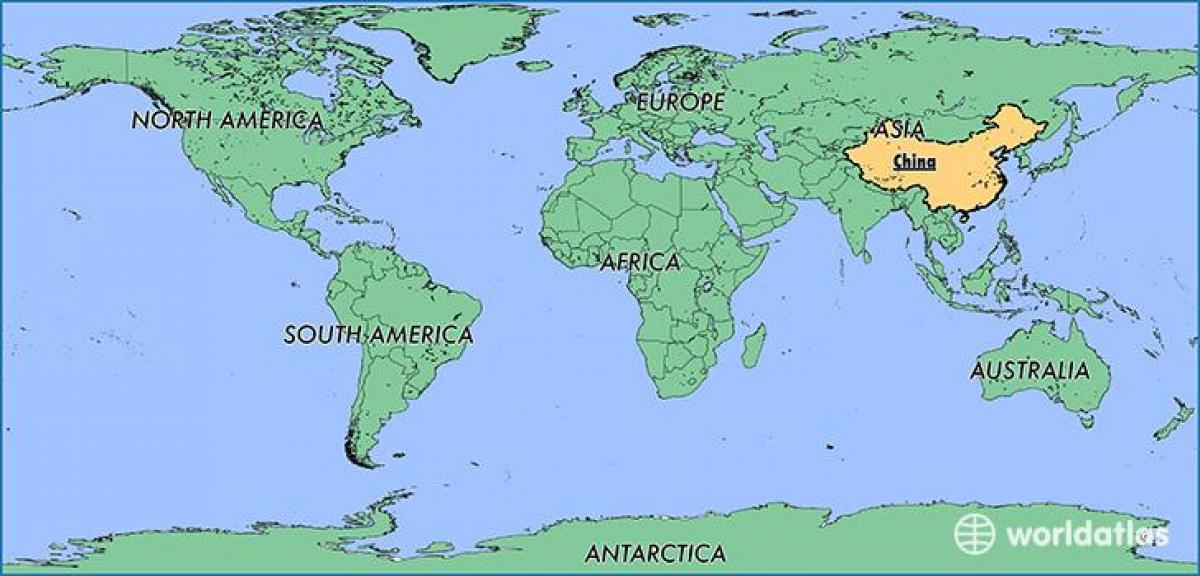 Mapa da China no mundo