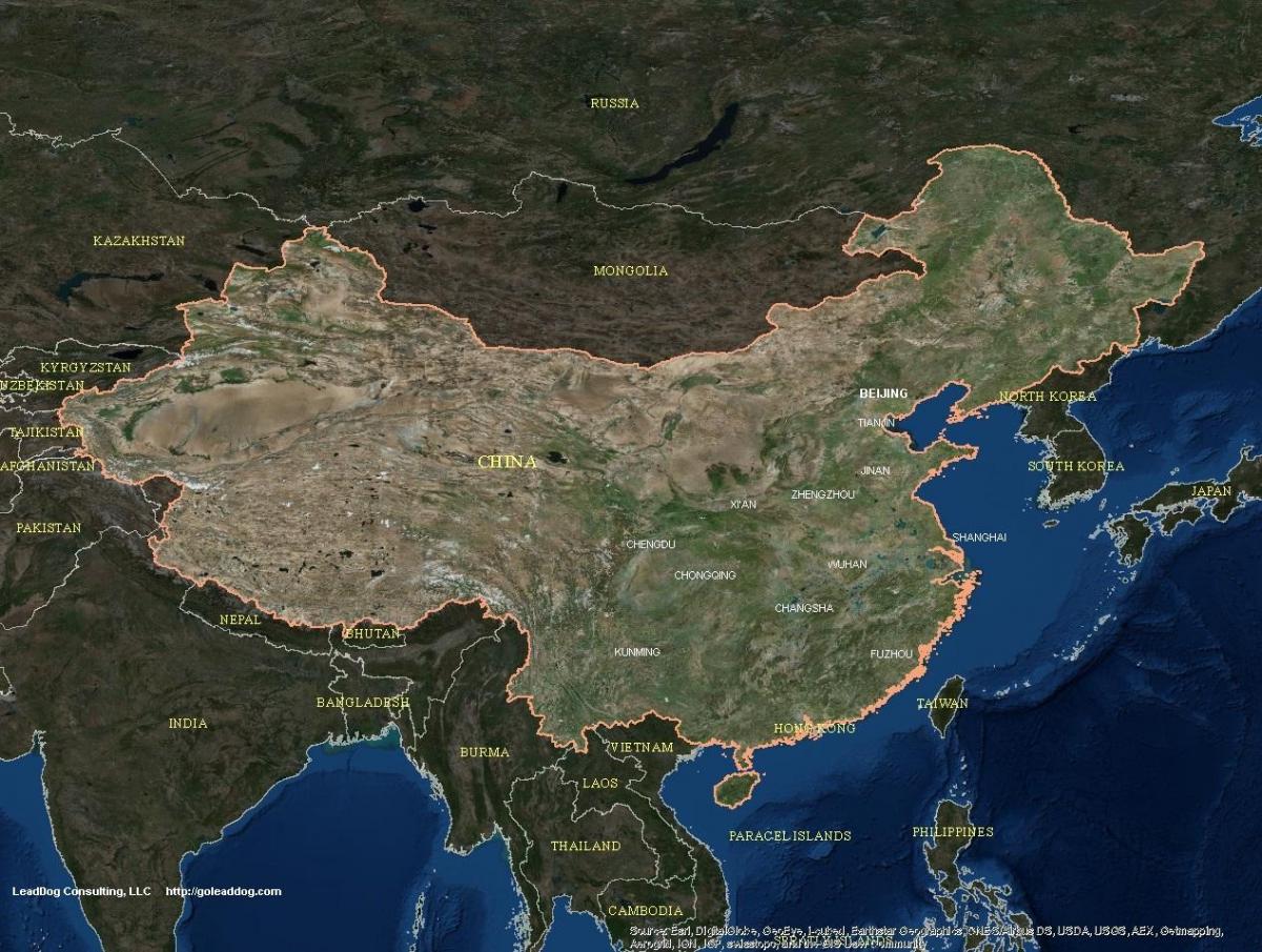 China mapa de satélite