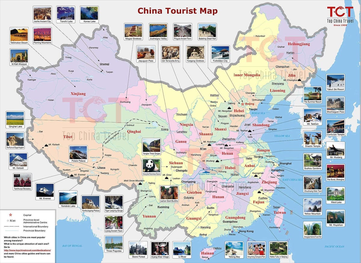 mapa da China pico