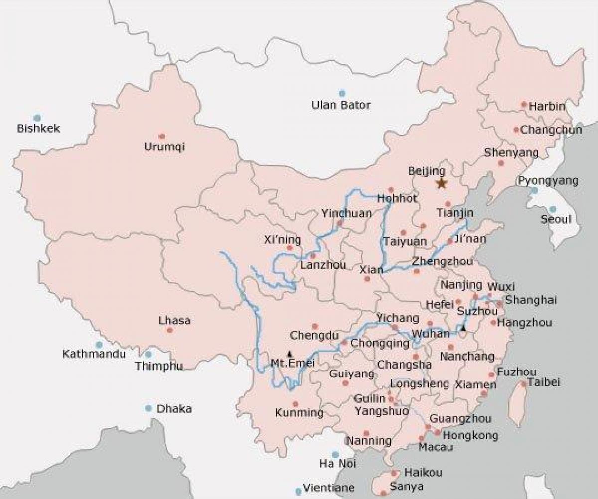 mapa as cidades da China