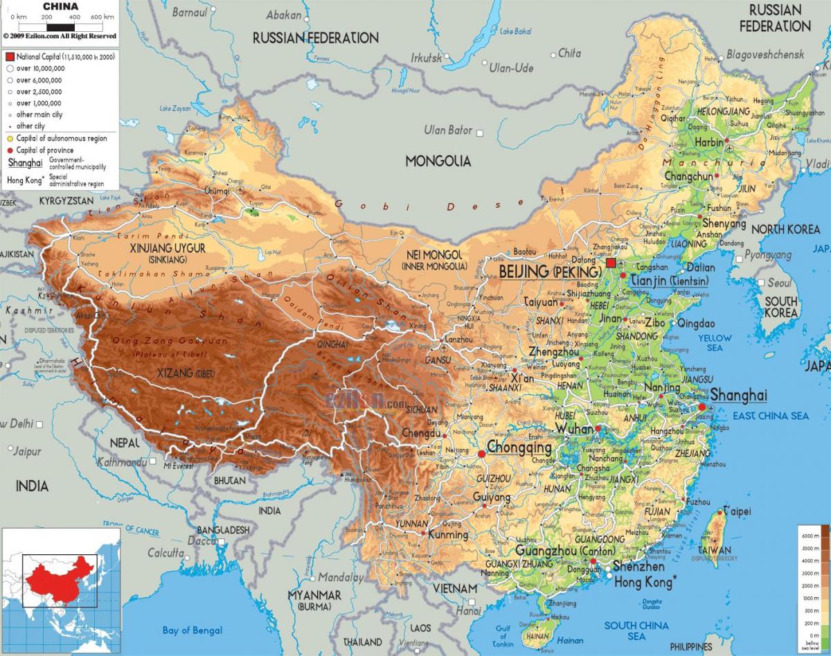 mapa da China
