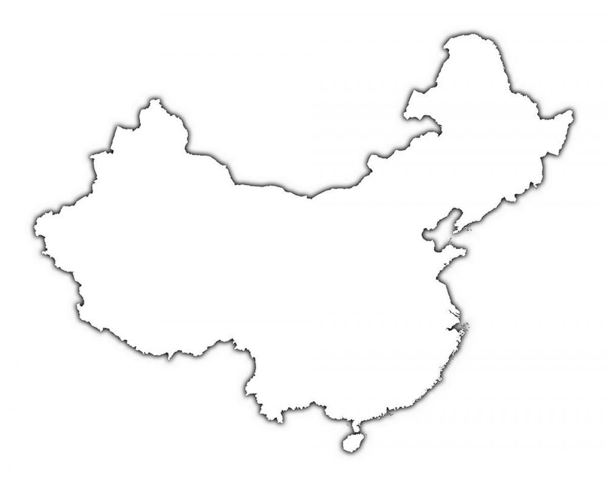 mapa de contorno China