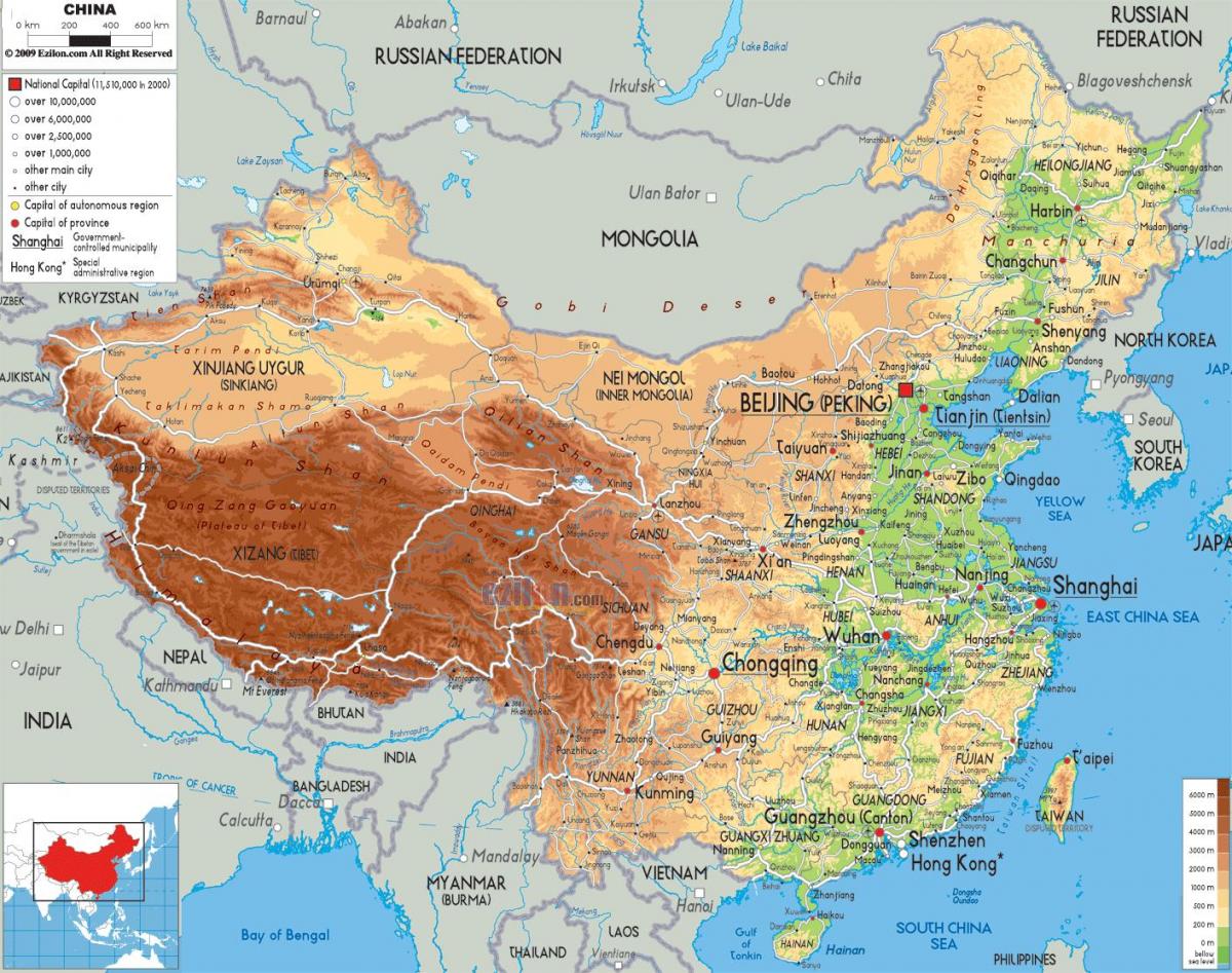 mapa versão em chinês