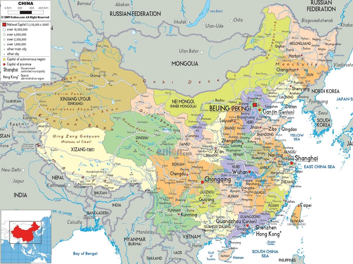 política China mapa