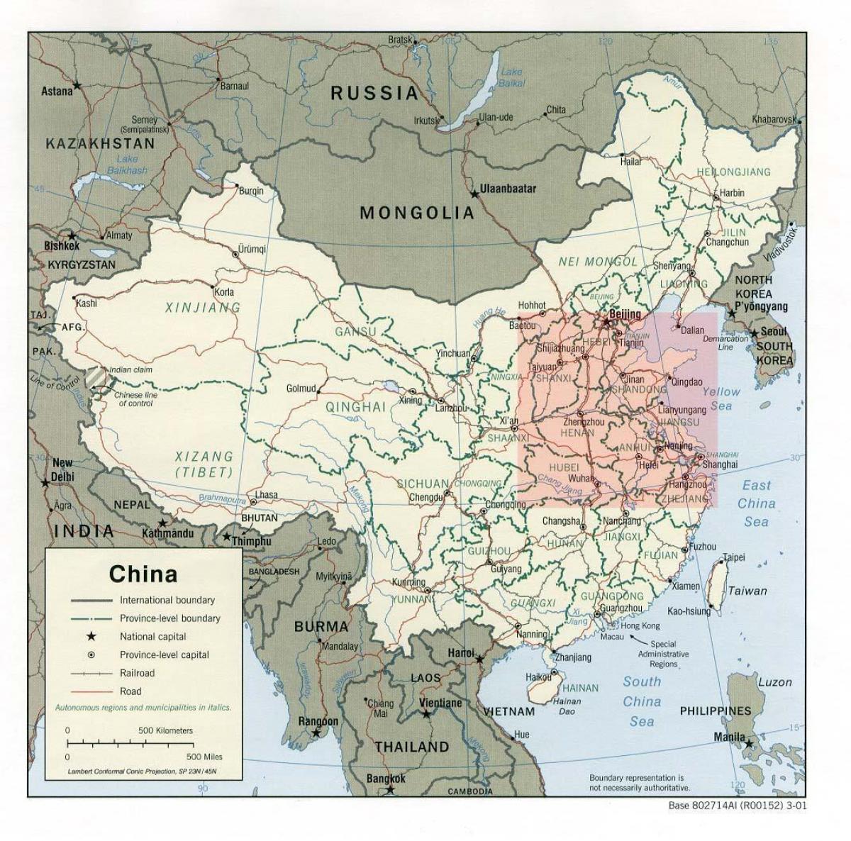 mapa da planície norte da China