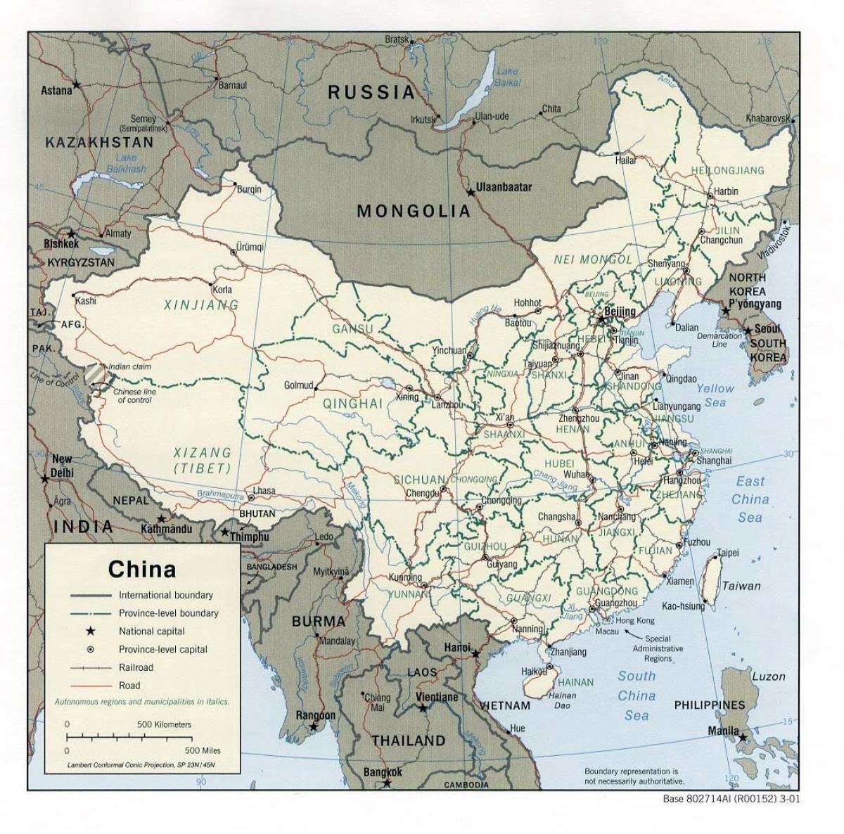 China mapa para impressão