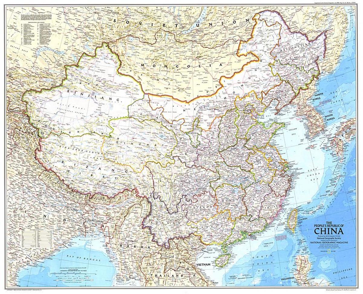 mapa da república da China