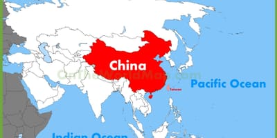 China ásia mapa