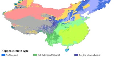 Clima mapa da China