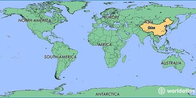 Mapa da China no mundo