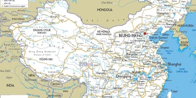 China estradas mapa