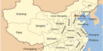 Mapa de app China