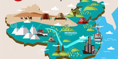 Mapa de viagens da China