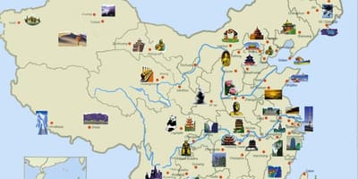 Mapa turístico da China