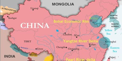 Mapa da China portas