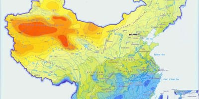 China chuva mapa