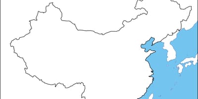 China mapa em branco