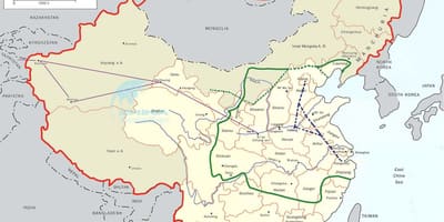 Mapa da China grand canal