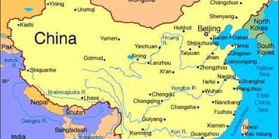 China mapa detalhado