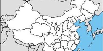 Mapa em branco da China