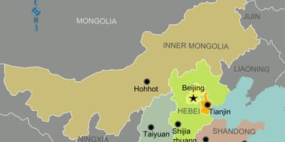 Mapa do norte da China