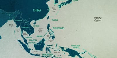 Mapa do mar da China