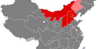 Mapa do norte da China