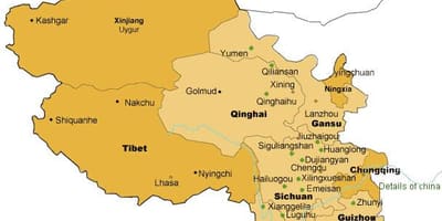 Mapa de west China