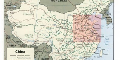 Mapa da planície norte da China